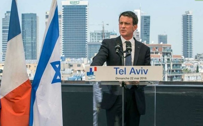Premier ministre  Manuel Valls en Israël pour défendre l`initiative de paix française - VIDEO